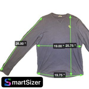 Abercrombie & Fitch mens knit muscle shirt, long sleeve, navy blue, size XXL